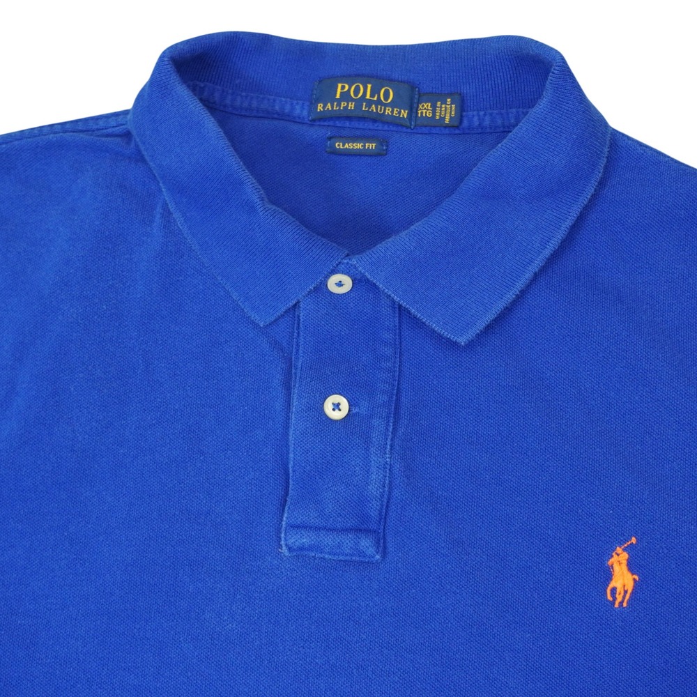 Polo Ralph Lauren Polo Shirt Mens XXL Blue Classic Fit Short Sleeve Prange Pony